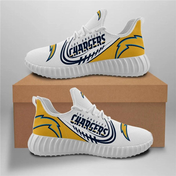 Women's Los Angeles Chargers Mesh Knit Sneakers/Shoes 005